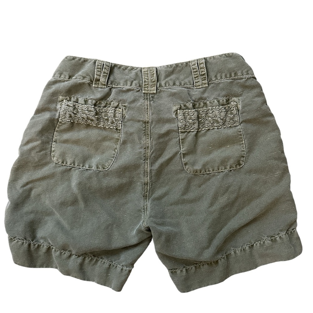 SUNDANCE Linen/Cotton Green Women's Shorts size 10 - Picture 2 of 6